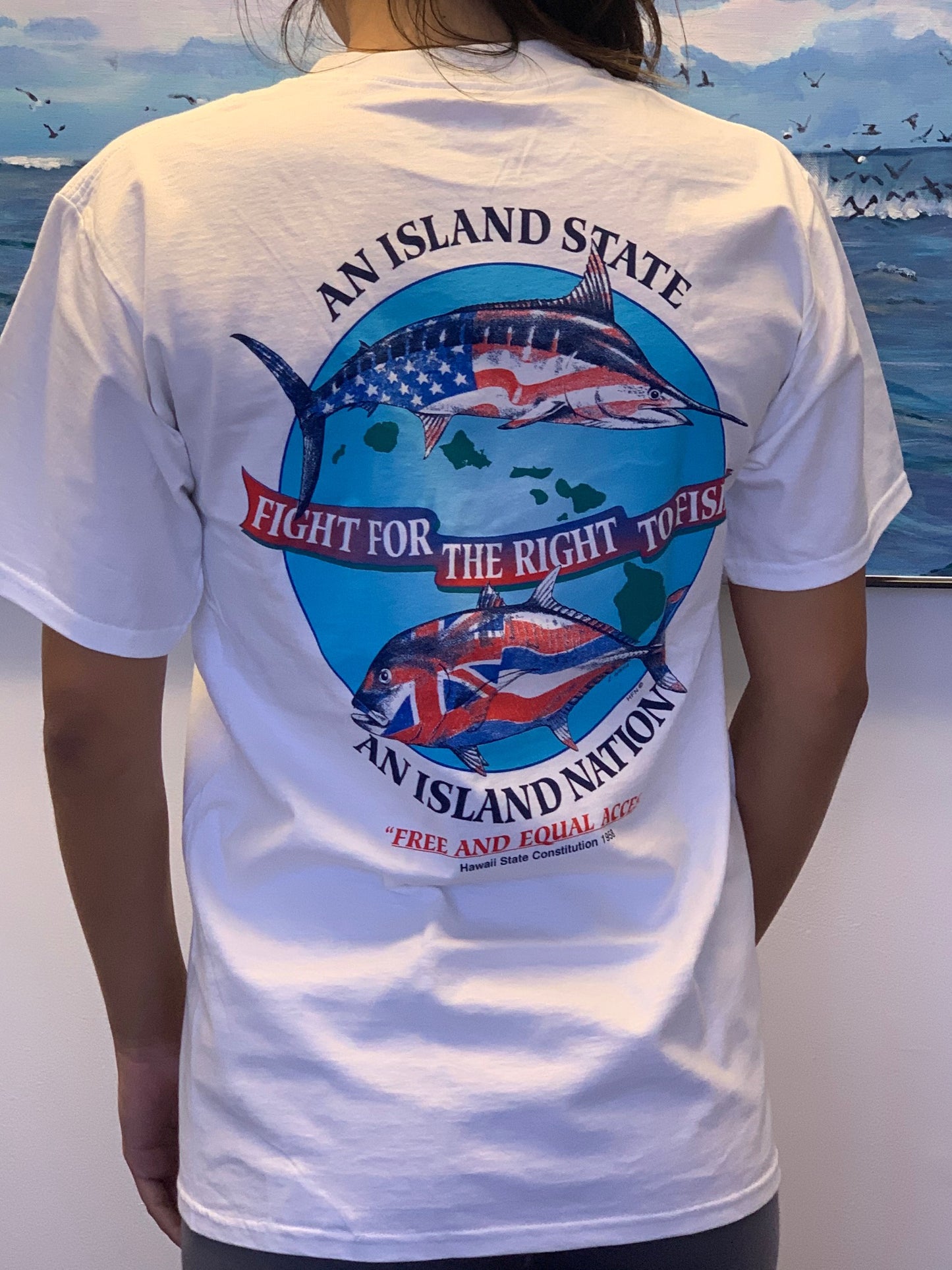 "Fight for the Right to Fish" SHORT Sleeve (OPTIONAL Pocket) T-Shirt HURRY: SUMMER SALE - LIMITED